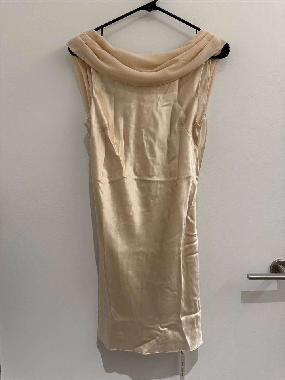 Reformation Jonelle Silk Dress in Almond, Size S